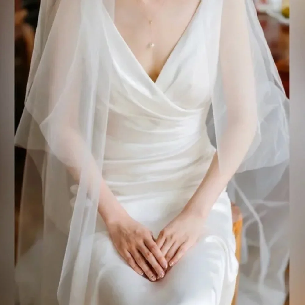 Plain Cathedral Wedding Veil